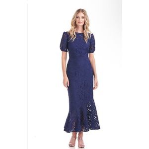 Kay Unger lace midi dress